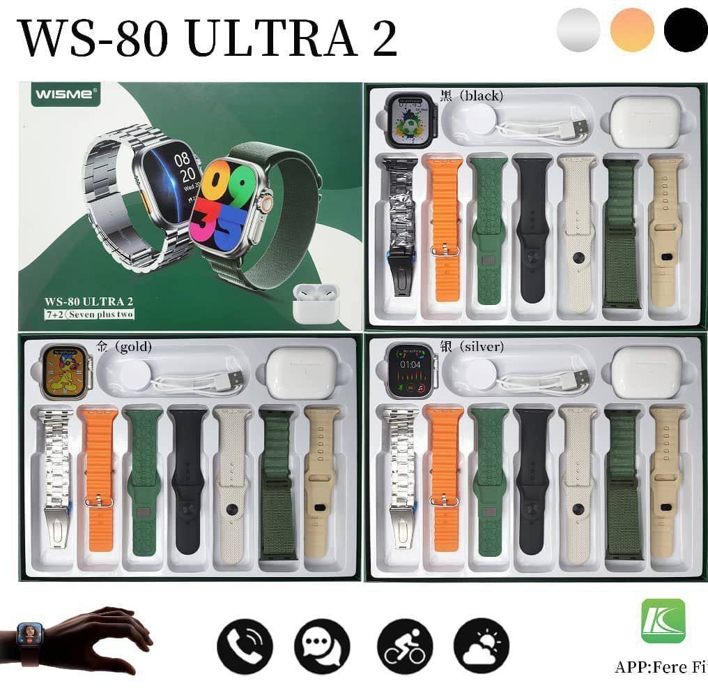 ساعت هوشمند ویسمی مدل WS80 Ultra2 با نمایشگر AMOLED و بدنه آلومینیومی