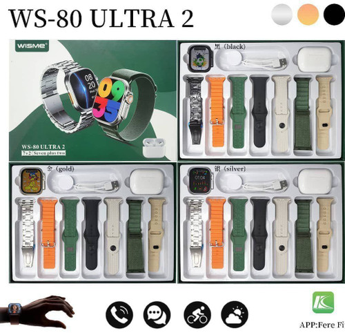 ساعت هوشمند ویسمی مدل WS80 Ultra2 با نمایشگر AMOLED و بدنه آلومینیومی