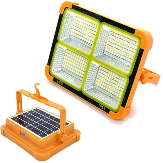 پروژکتور شارژی خورشیدی ۱۲۰۰ وات LED با چهار حالت نوردهی